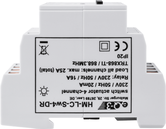 HomeMatic Wireless Switch Actuator 4-channel, DIN-rail mount